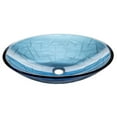 thumbnail image 5 of Blue Crystal Oval Glass Vessel Sink, 5 of 6