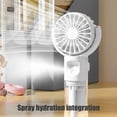 thumbnail image 5 of Misting Fan Portable - Handheld Personal Fan with Mist Spray, 4 Speeds, USB Rechargeable for Travel, Outdoors, Makeup, Camping, Home, and Office Use White, 5 of 8