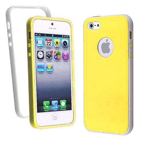 Apple iPhone 5 5S Case - Wydan Lightweight Hybrid Slim Shock Absorbant Phone Cover Yellow