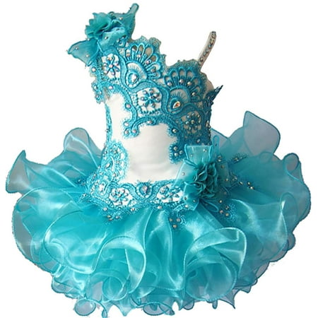 

Jenniferwu G171-2 Infant Toddler Baby Newborn Little Girl s Pageant Party Birthday Dress Aqua Size 12-18M