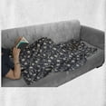 thumbnail image 6 of Floral Soft Flannel Fleece Throw Blanket, Abstract Silhouettes of Romantic Flowers Swirling Stems and Leaves, Cozy Plush for Indoor and Outdoor Use, 50" x 70", Dark Blue Grey and Beige, by Ambesonne, 6 of 6
