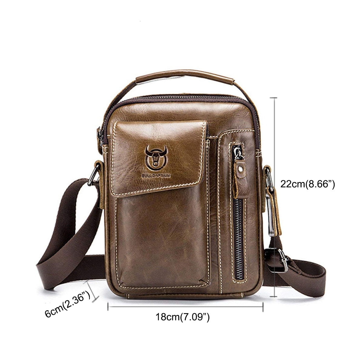 Leather Shoulder Bag Sling Bag Men Small  Crossbody Bag for Men Everyday Casual Travel Messenger Bag Handbag