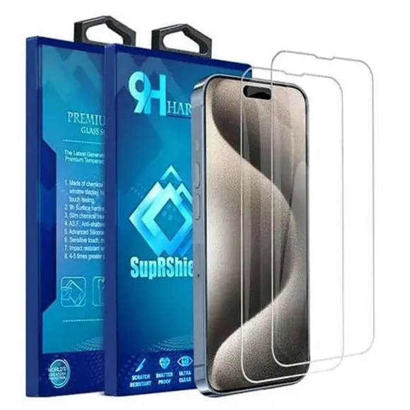 For iPhone 16 Screen Protector Supershield Anti-Reflective Tempered Glass Protector - 2 Pack