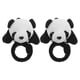 thumbnail image 1 of 2pcs Handlebar Cute Panda Slap Bracelets Mountain Bikes Plush Animal Ornaments for Road Bikes Cycling Bikes Handlebar Decorations, 1 of 3