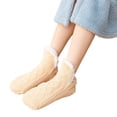 thumbnail image 1 of Sonducket 2 piezas de invierno frío para niños, calcetín grueso para mantener el calor, calcetines suaves, calcetería cómoda, accesorio de Accesorios de disfraces Albaricoque 35 a 39, 1 of 6
