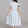 thumbnail image 4 of Agkizg Girls Summer Dress Plaid Sleeveless Round Neck Loose Fitting A-line Casual Comfortable Dress,Sizes 14-15 Years, 4 of 5