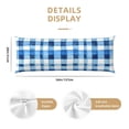thumbnail image 2 of Pillowcase Long Strip 20x54in Does Not Contain Pillow Core Durable Invisible Zipper Close Easy To Install And Remove Cornflowerblue Checked Hand-Drawn Sketch_1, 2 of 8