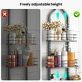 thumbnail image 4 of 4-Tier Adjustable Shower Caddy Hanging Organizer, Rust-Resistant Stainless Steel Bathroom Storage Rack with Anti-Swing Design for Shampoo and Lotion, 4 of 6