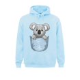 thumbnail image 5 of Sudadera con capucha de manga larga con estampado de koala de bolsillo que se asoma, divertida, para el día del padre, para Navidad, para hombre, 5 of 5