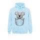 thumbnail image 5 of Sudadera con capucha de manga larga con estampado de koala de bolsillo que se asoma, divertida, para el día del padre, para Navidad, para hombre, 5 of 5