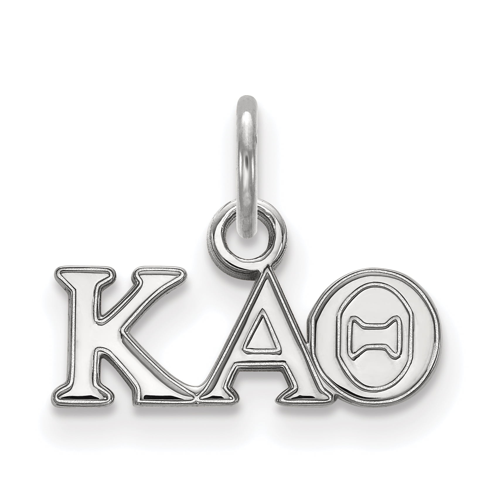 Sterling Silver LogoArt 18in Official Licensed Greek Sororities Kappa Alpha Theta ??? XS Enamel Pendant w//Necklace