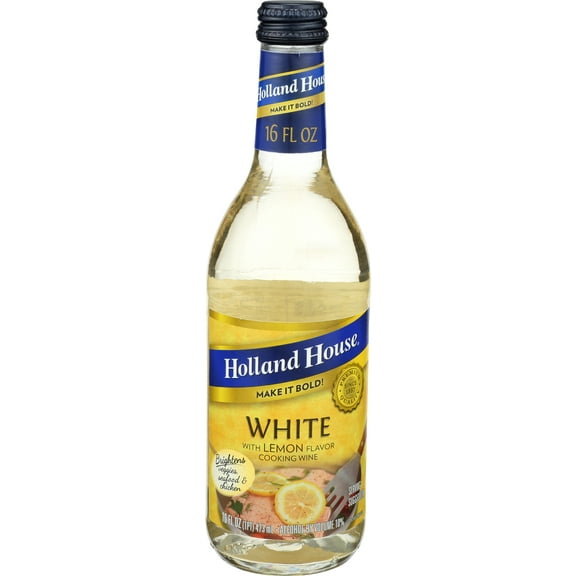 (Pack of 6), Holland House Cooking Wine White Lemon Flavor, 16 oz