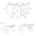 thumbnail image 6 of UNICOO® Muti-Function 3 Combination Computer Desk. L Shaped Computer Desk with Shelves, Study Desk with Reversible Storage Shelves for Home Office (XJH-2402 - White), 6 of 8