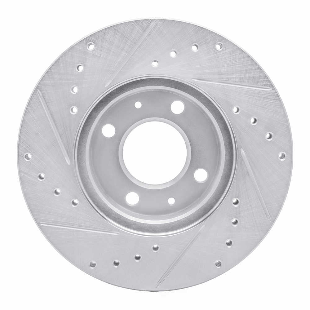 Dynamic Friction Company 631-03001R DFC Brake Rotor - Drilled And Slotted - Silver