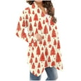 thumbnail image 6 of Mifsaly Christmas Cardigan for Women Merry and Bright Xmas Trees Open Front Cardigans Long Sleeve Lightweight Flowy Outerwear Vacation Blouse 2025 Festival Party Outfits, 6 of 6
