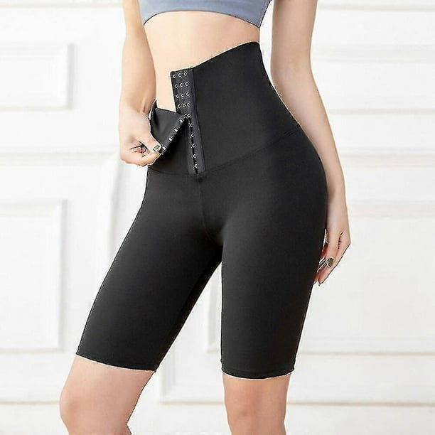 Women High Waist Body Shapewear Panties Waist Cincher Slimming Underwear High Waist Shorts Fajas Briefs Shapers Sports Fitness,5 Points Black