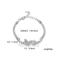 thumbnail image 2 of HOOUN Fashion Women 925 Silver Crystals Bracelet Butterfly Cross Evil Eye Love 0960-6, 2 of 2