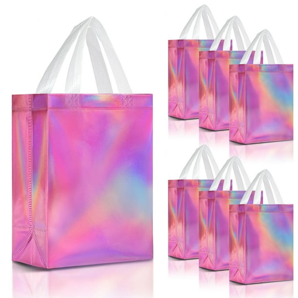 Bolsas de regalo Nush Nush Pink iridiscentes reutilizables, juego de 30