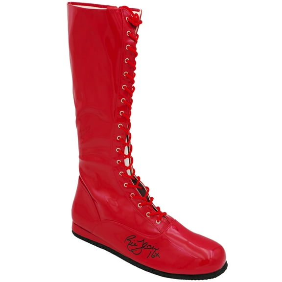Ric Flair Autographed Red Right Footed Boot WWE "16x" JSA 228115