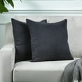 thumbnail image 1 of 3S Brother's Solid Cushion Cover Super Soft & Cozy Home Décor Throw Pillow Case for Chair Couch Bedroom & Livingroom Décor Pillowcase with Invisible Zipper Set of 2 Pieces -Anthracite 22"x22" Each, 1 of 8