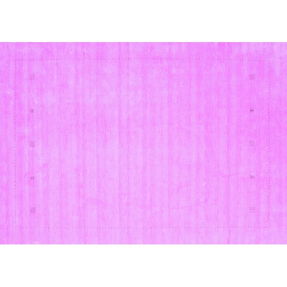 Ahgly Company Indoor Rectangle Solid Purple Modern Area Rugs, 2' x 5'