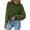 ArmyGreen, variant on Women Casual Oversized Cable Knit Long Sleeve Pullover Sweater Deep Orange L