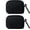 Black, variant on 2- Mini Pouch with Carabiner Clip, Unisex Small Organizer Case for Electronics, Makeup, and Accessories (Black)