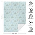 thumbnail image 5 of Princess and Carriage Blue Pattern Soft Sherpa Fleece Throw Blanket, Warm Cozy Plush Blanket for Sofa Bed Couch, All Season, 60"x80", 5 of 5
