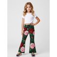 thumbnail image 2 of 3-4Y Girls Colored Flared Pants Digital Print Trousers Slim-Fit Wide Leg Flare for Spring Summer Autumn, 2 of 6
