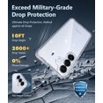 thumbnail image 5 of KOMI for Samsung Galaxy S25-Plus Case: Military Grade Drop Protection Anti Yellowing Cell Phone Cover - Rugged Shockproof Protective Bumper Transparent Cases Glitter, 5 of 5