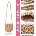 thumbnail image 3 of Bolso cruzado tejido a mano para mujer, Mini bolso de mano tejido para playa de verano, bolso de mano informal tejido, bolso de hombro, 3 of 5