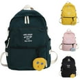 thumbnail image 3 of Fashion Women Waterproof Letters Embroidery School Shoulder Bag Student Backpack, 3 of 10