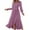 Purple, variant on aDJFDGT Lavender Dresses for Women Women Fashion Boho Maxi Dress V Neck Long Sleeve Flowy Slit Wedding Party Dresses
