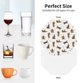 thumbnail image 6 of Lsque German Shepherd Dog Pattern 4" Drink Coasters Set of 4, PVC Leather Absorbent Coasters, Table Coaster Set Decorative Coffee Cup Coasters Housewarming Gift -Octagon, 6 of 6