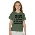 thumbnail image 4 of Jesus Is My Savior Not My Religion Crewneck T Shirts Boy Girl Teen Brisco Brands M, 4 of 6