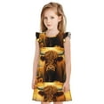 thumbnail image 1 of Vsdgher Robe de Nuit Tournesol Coucher de Soleil Vache pour Filles Manches Courtes à Volants Robe de Nuit Pyjama pour Fête Pyjama-TG, 1 of 6