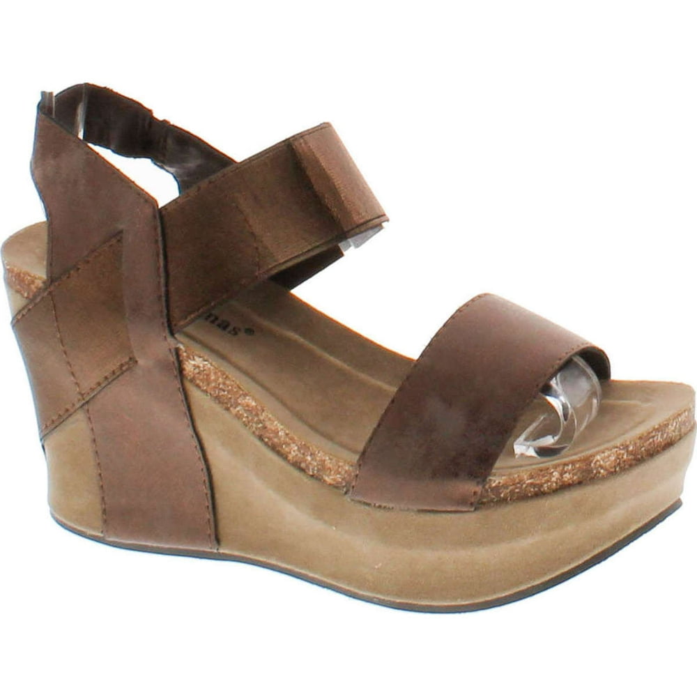 pierre dumas low wedge sandals