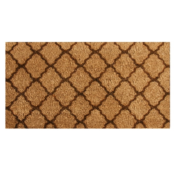 Rubber-Cal "The Moroccan" Brown - Outdoor Coir Mats - 18" x 30"