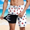 thumbnail image 6 of Miqool Men's 2 in 1 Swim Trunks with Compression Liner, Quick Dry Beach Shorts with Pockets, Summer Hawaiian Print Bathing Suit for Swimming Surfing, 6 of 9