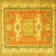 thumbnail image 1 of Ahgly Company Machine Washable Indoor Square Geometric Yellow Traditional Area Rugs, 4' Square, 1 of 4