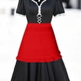 thumbnail image 6 of JOANKDMI Women's Traditional Tavern Maid Costume Floral Dress with Ruffled Pocket Apron for Cultural Festival Event Halloween Carnival Party Dress Up Outfit, 6 of 9