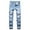 Light blue, variant on IROINNID Men's Premium No Iron Jeans Classic Fit Expandable Waist Flat Front Pants (Regular and Big & Tall Sizes)