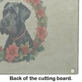 thumbnail image 2 of Giant Schnauzer Christmas Flowers Glass Cutting Board 12 in x 15 in, 2 of 5
