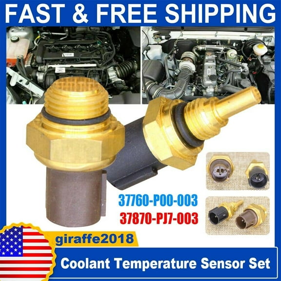 OEM Set of 2 Cooling Fan Switch Coolant Temp Sensor Fit Honda Accord CR-V Civic