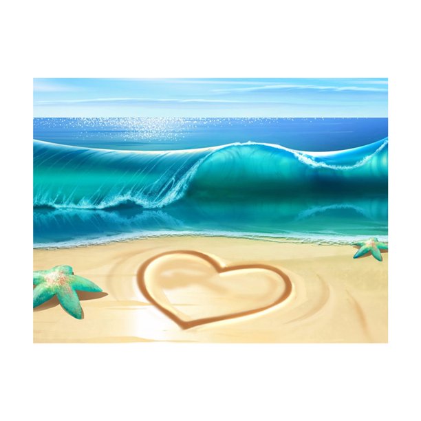 DIY 5D Kit de pintura de diamantes Sea Beach Full Drill Diamond
