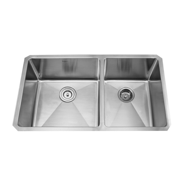 KRAUS 36 Inch Farmhouse Single Bowl Stainless Steel Kitchen Sink with  Kitchen Faucet and Soap Dispenser in Stainless Steel - Bed Bath & Beyond -  4389932