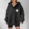 thumbnail image 2 of kamemir Oversized Sweatshirt for Women Hoodies for Womens Sweatshirt Cropped Fall Fashion 2024 Outfits Trendy Pullover Long Sleeve Tops(Black,L), 2 of 6