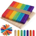thumbnail image 1 of 100 palitos de madera de colores para manualidades, ideales para pintar y crear diseños originales., 1 of 7