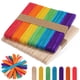 thumbnail image 1 of 100 palitos de madera de colores para manualidades, ideales para pintar y crear diseños originales., 1 of 7