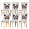 thumbnail image 6 of Decorative Chair Back Cover One Size x6 Chair Cover Dining Chair Slipcovers Chair Back Decoration Festival Chair Decoration Beautiful Colored Butterflies, 6 of 6